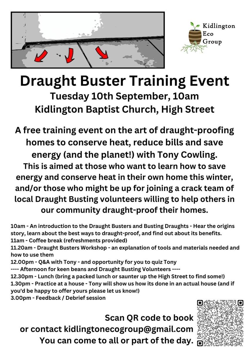Draught Buster Training Event Kidlington Parish Council
